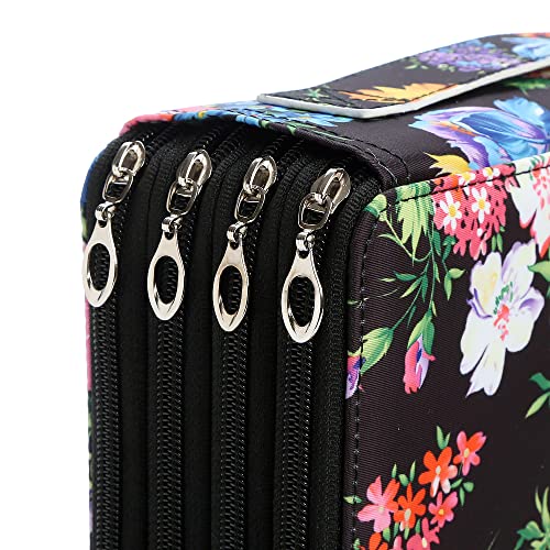 Lbxgap Portable Colored 200 Slots Pencil case Organizer with Printing Pattern for Watercolor Pens or Markers, Pencil Case Organizer for Artist - Image 5