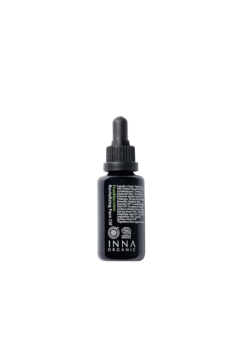 Inna Organic FRANKINCENSE REVITALIZING FACE OIL Antiaging Wrinkle Care Moisturizing Luxury Clean Beauty Certified Organic 1 fl oz