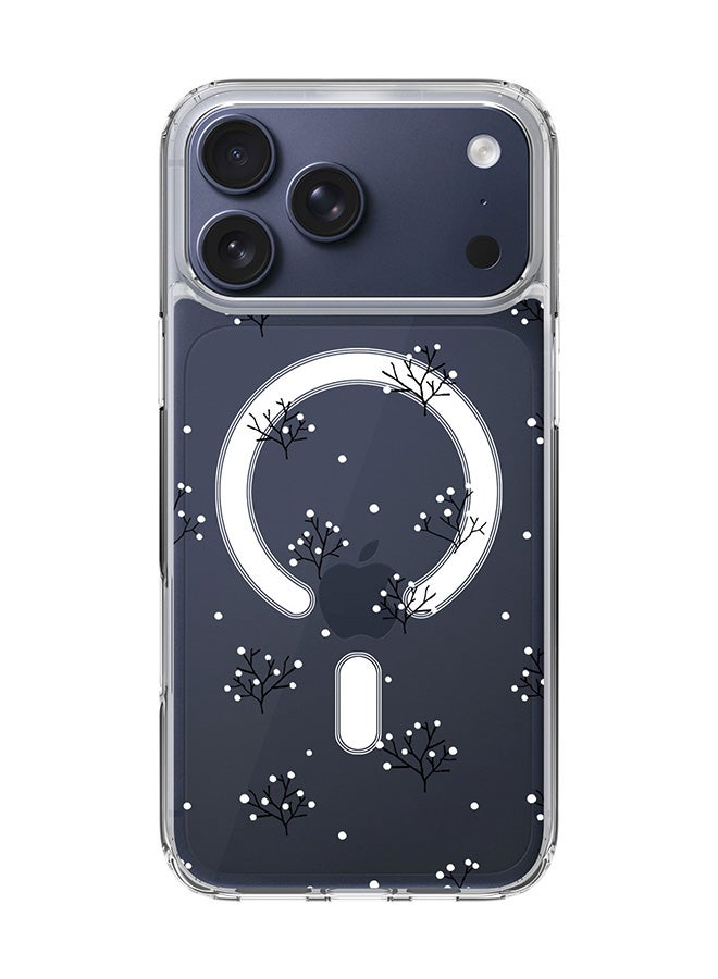 Stylizedd Classic Clear MagSafe Case for iPhone 17 Pro Max , Hybrid Soft Case Flexible Edges Anti Drop TPU PC Gel Thin Transparent Cover [ Designed for iPhone 17 Pro Max ] - Winter Splinter