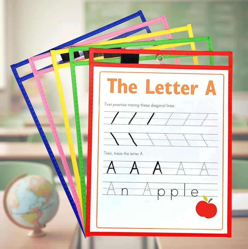 Bonbela أكياس مسح جاف 30 حزمة EASYWipeXL، حجم كبير 10"×13" أكياس مسح جاف متينة قابلة لإعادة الاستخدام، وفر الوقت والورق مع أكياس جيب سريعة الوضوح للصفوف الدراسية، المكتب والمدرسة المنزلية. - Image 2