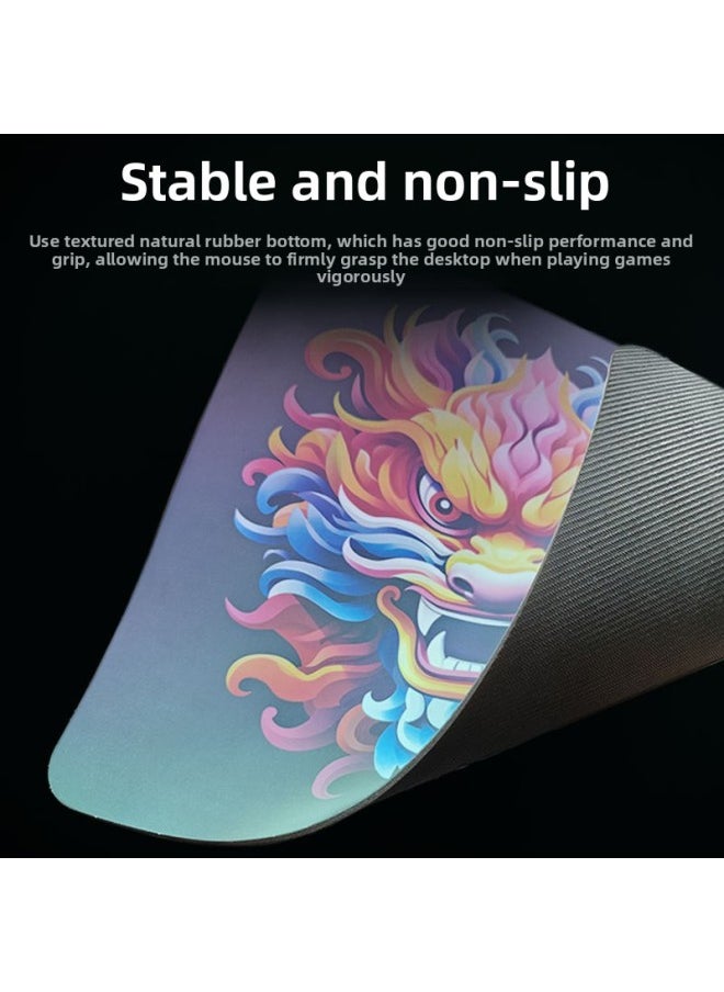 Generic - Rainbow Coated Mouse Pad No Edge National Tide Game Non-Slip Rubber Tiger Esports Mouse Pad Enjoy Silky-Color:420*490*5-Pattern:9 - Image 1