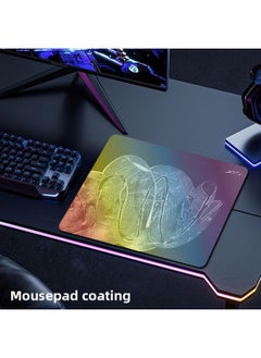 Rainbow Coated Mouse Pad No Edge National Tide Game Non-Slip Rubber Tiger Esports Mouse Pad Enjoy Silky-Color:420*490*5-Pattern:9