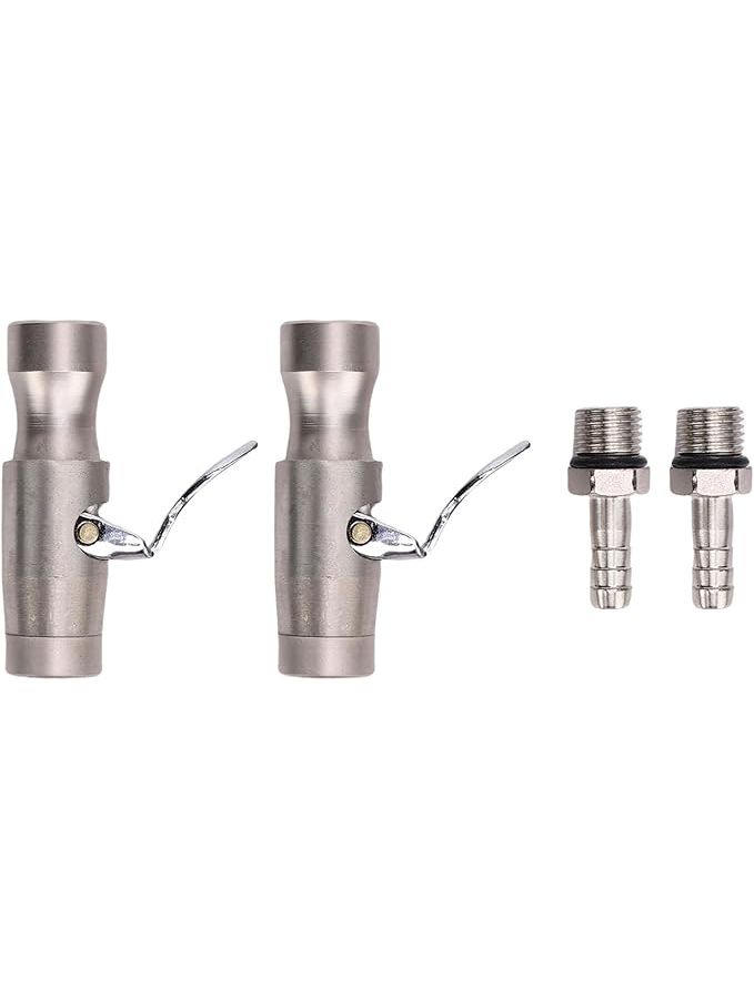 Matte Locking Air Chuck 300 PSI 1 4 Inch FNPT Heavy Duty Brass Straight On Tire Chuck Closed Flow Tire Inflator Gauge Compressor Design Prevent Air Leakage - Image 1