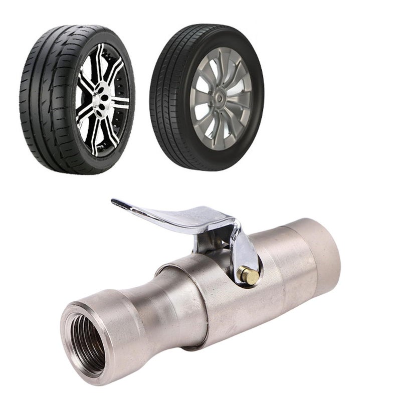 Matte Locking Air Chuck 300 PSI 1 4 Inch FNPT Heavy Duty Brass Straight On Tire Chuck Closed Flow Tire Inflator Gauge Compressor Design Prevent Air Leakage - Image 4