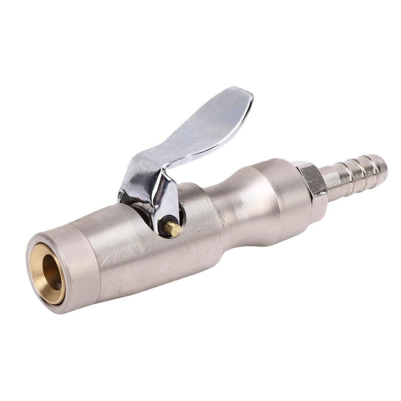 Matte Locking Air Chuck 300 PSI 1 4 Inch FNPT Heavy Duty Brass Straight On Tire Chuck Closed Flow Tire Inflator Gauge Compressor Design Prevent Air Leakage - Image 3