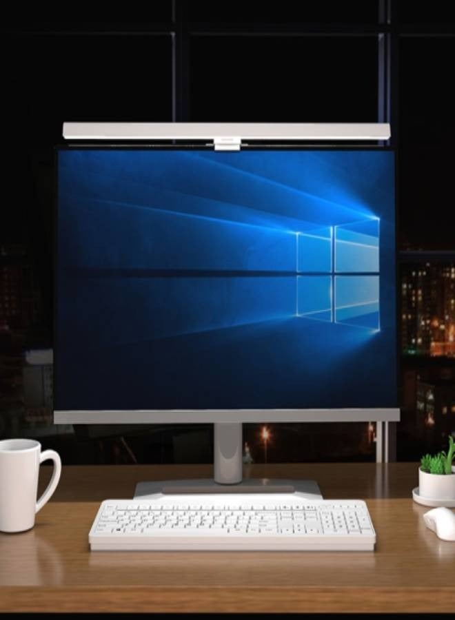 ارواق شريط إضاءة شاشة كمبيوتر TB-301S بطول 50 سم، مصابيح تعليق للشاشة، مع خاصية التعتيم المستمر، ومنفذ USB، ومصباح مكتب للدراسة والقراءة، ومصباح شاشة طاولة (أسود) - Image 2