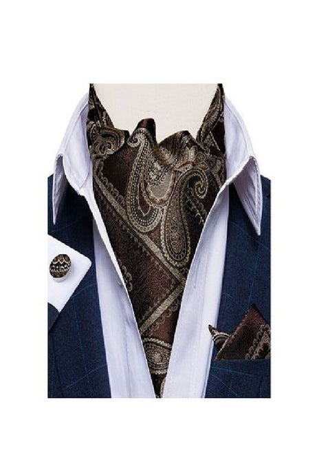 Men's Set Consisting Of Three Pieces (tie - Handkerchief - Cufflinks)