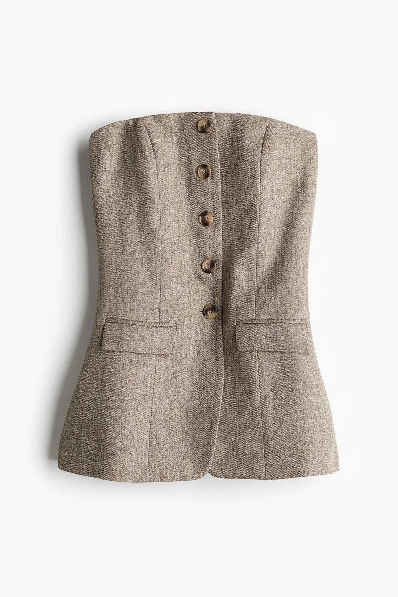 H&M Button-front bandeau top