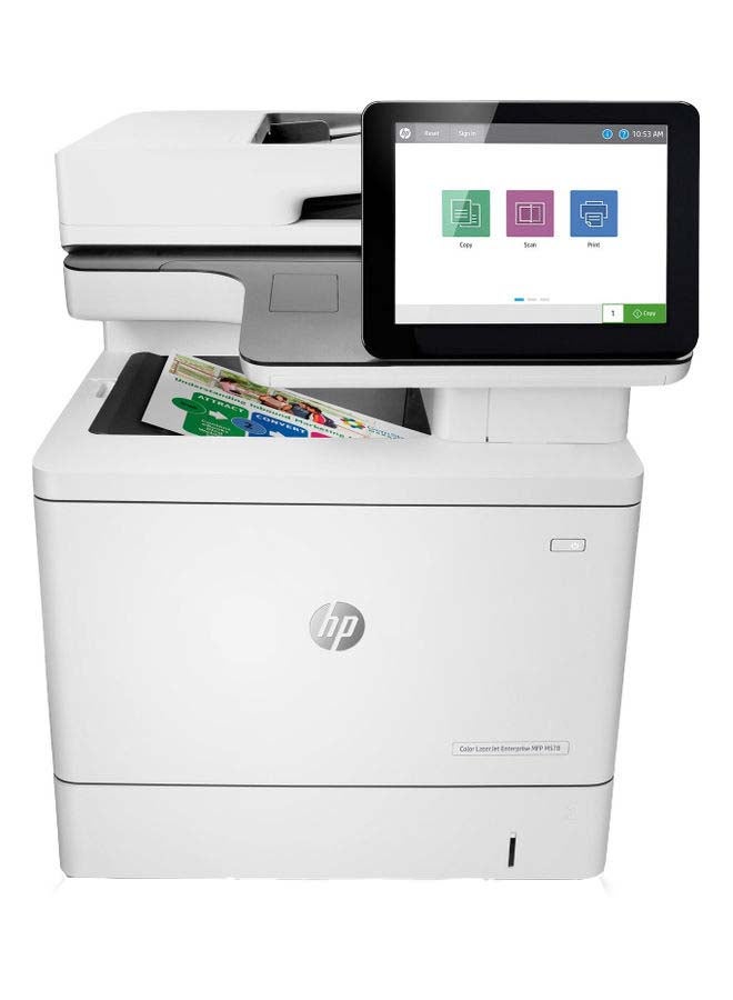 HP طابعة Color Laser Jet Enterprise MFP M578dn مزودة بطباعة ونسخ ومسح ضوئي وفاكس اختياري من 5 إلى 15 مستخدمًا، دورة العمل الشهرية مقاس A4 تصل إلى 80000 صفحة - Image 1