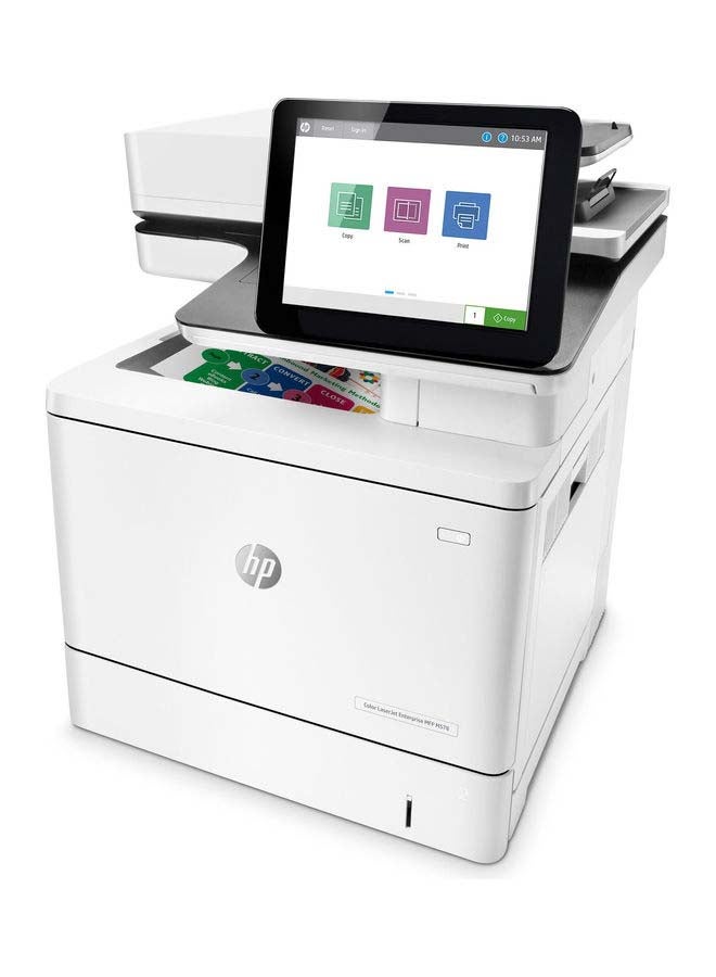 HP طابعة Color Laser Jet Enterprise MFP M578dn مزودة بطباعة ونسخ ومسح ضوئي وفاكس اختياري من 5 إلى 15 مستخدمًا، دورة العمل الشهرية مقاس A4 تصل إلى 80000 صفحة - Image 2