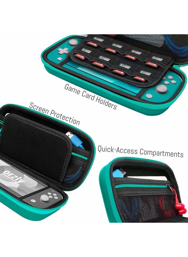 Orzly Carry Case for Nintendo Switch Lite - Portable Travel Carry Case with storage for Switch Lite Games & Accessories (Blue) - Image 4