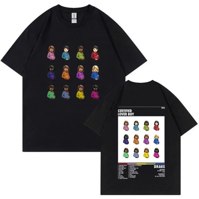 [European Code Cotton T] T-Shirt Unisexe Imprimé Graphique Pour Tshirt - Image 3