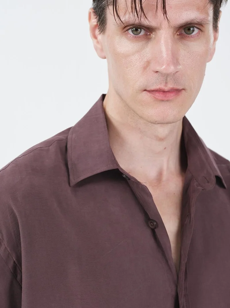 جيستو GIESTO Oversized Long Sleeve Button-Up Shirt