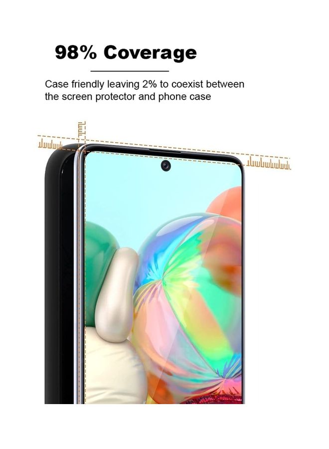 أي سي إس لاصقة حماية للشاشة من الزجاج المقوى لهاتف سامسونج جالاكسي A51 5G من قطعتين شفاف - Image 2