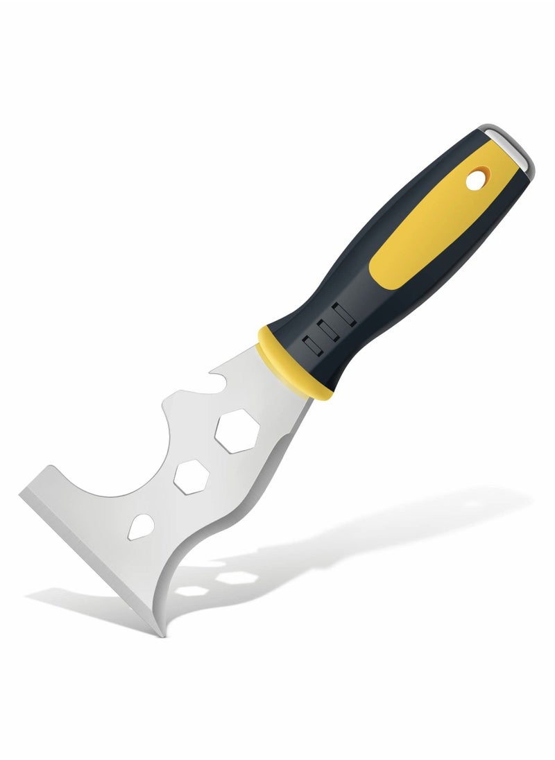 Generic - Scraper Tool, Stainless Steel 13-in-1 Painters Tool, Professional Multi Paint Stripper Tool Includes Paint Roller, Straight Scraper, Curved Scraper and More - Image 1
