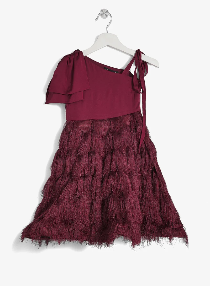 Little Golden Apple Little One Shoulder Dress