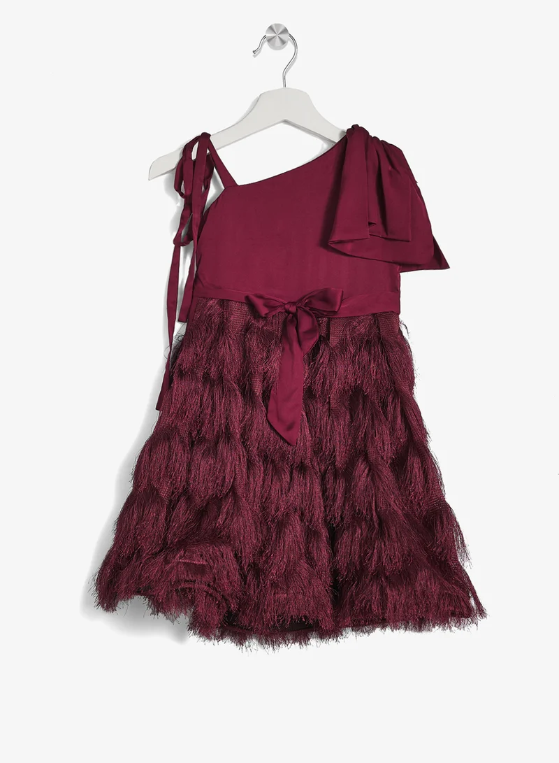 Little Golden Apple Little One Shoulder Dress