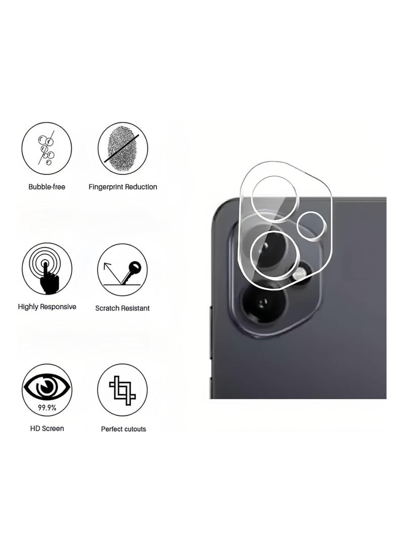 【2+2 Pack】 Compatible with Honor 400 Pro 5G Screen Protector and Camera Lens Protector HD Tempered Glass, 【Support Fingerprint Unlock】 9H Hardness Scratch Resistant No Bubbles