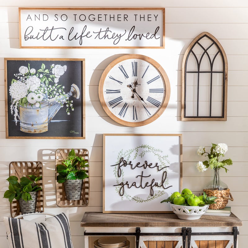 Hobby Lobby Rustic Cathedral Arch Wood Wall Decor â€“ Decorative Farmhouse Faux Window Frame â€“ Traditional Wood Framed Window Arch w/Metal Bars - Rustic Wall Decor for Living Room, Bedroom, or Event Space - Image 4