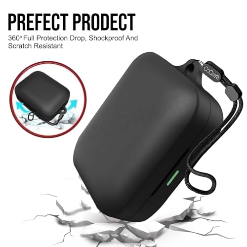 Cocoonkart Soft Silicone Case Cover Compatible for Realme Buds Air 7 | 7 Pro (Lanyard, Black) - Image 5