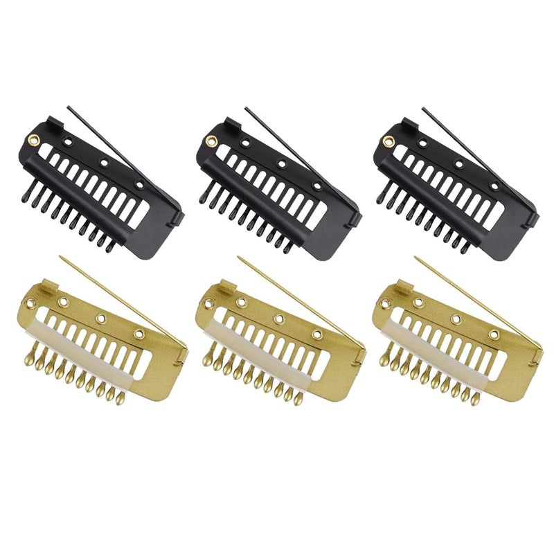 M'AYCREATE MAYCREATE® 6pcs Chunni Clips Dupatta Clip for Hair, Dupatta Clips for Brides, Stainless Steel Strong Grip Hair Extensions Clips Dupatta Pin for Veil for Bride, Headscarf, with Safety Pins - Image 1