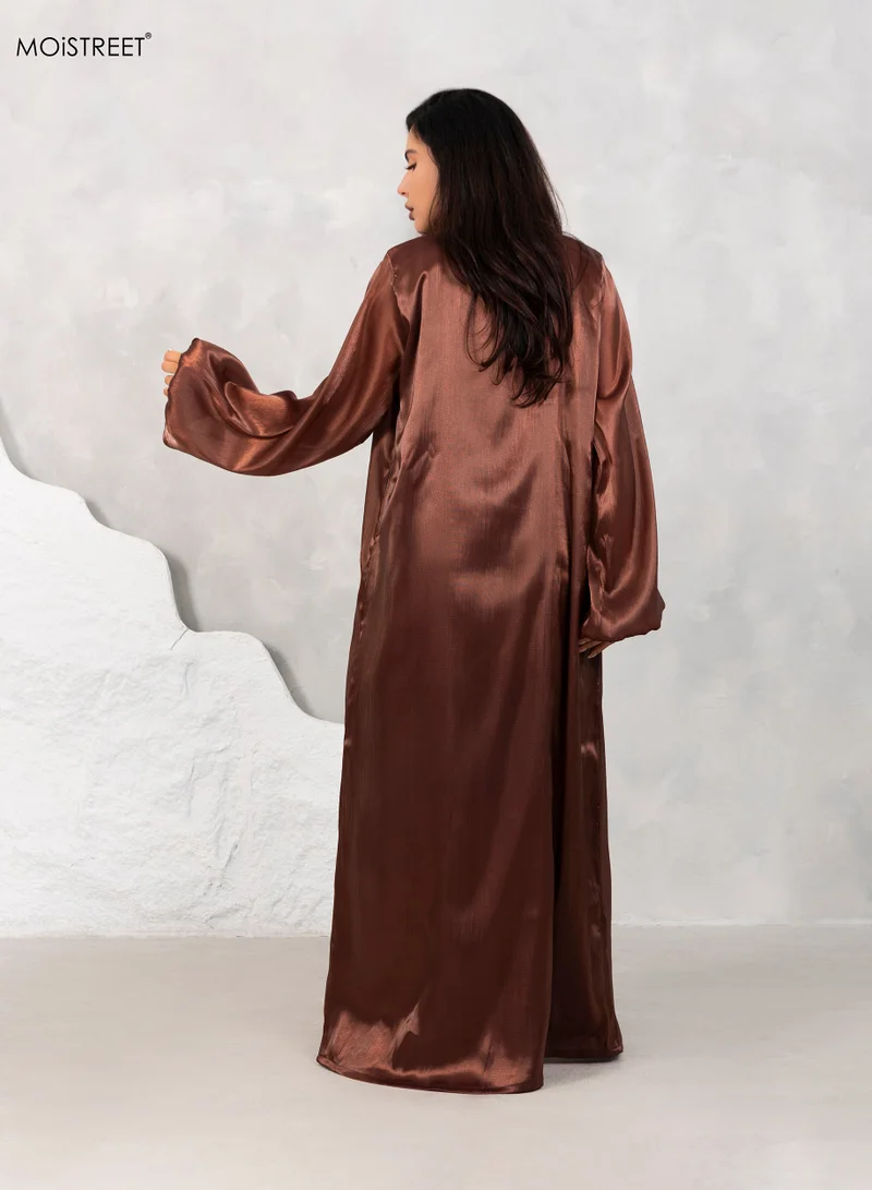 Moistreet  Rotana Shimmer abaya Set for Women | Best Price UAE