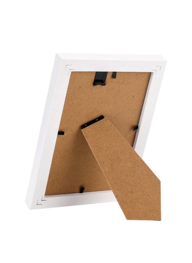 VUSIGN 4x6 Inch Photo Frame – White In-Plane Concave Design – Tabletop or Wall Mount Display  - Image 4