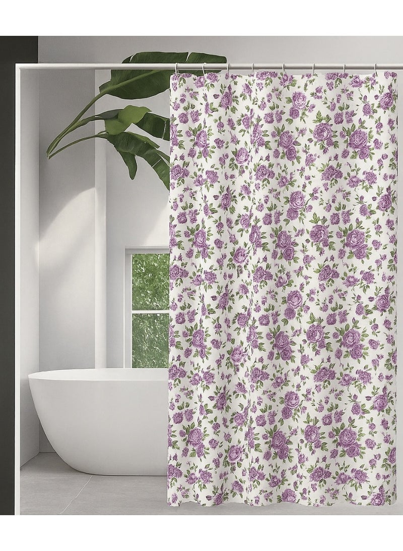 Waterproof PEVA Shower Curtain – Washable & Durable, 180x180 cm for Full Coverage