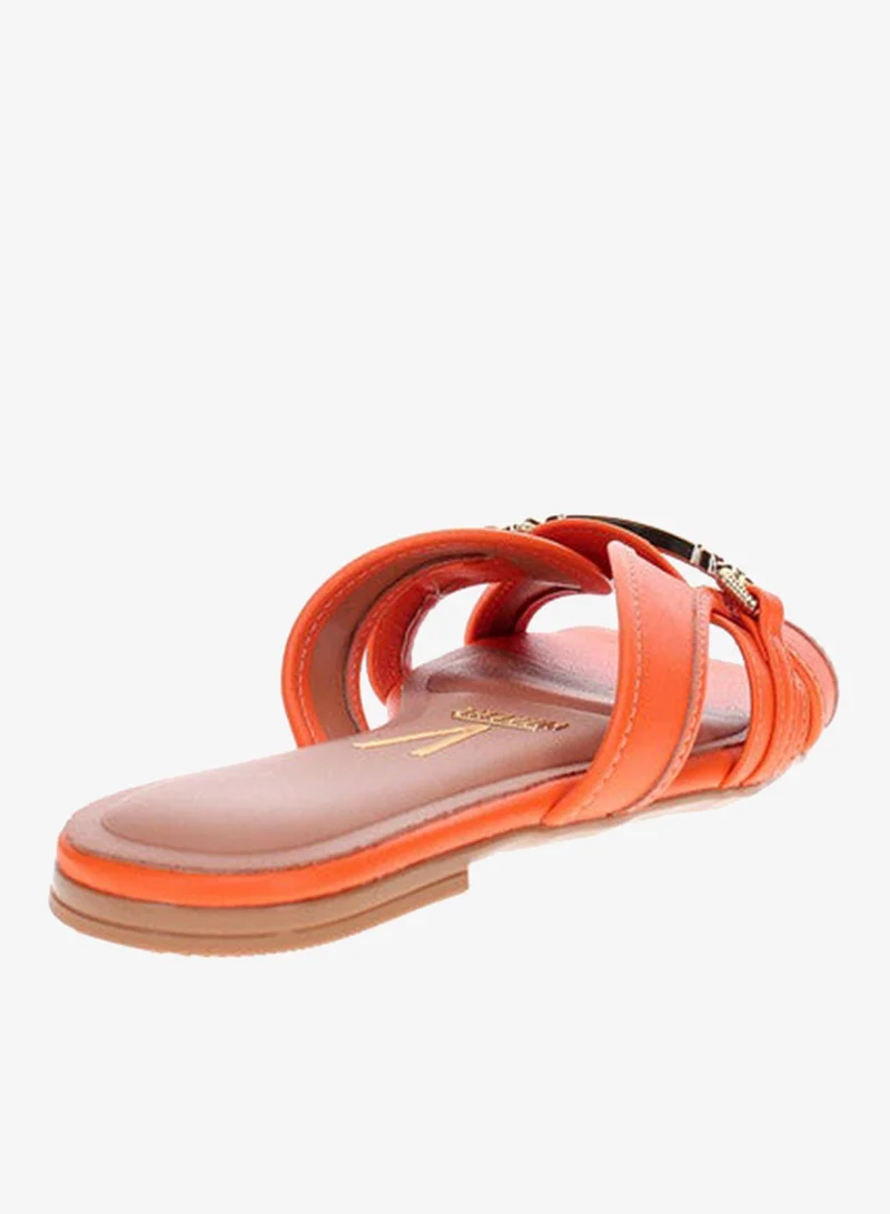 VIZZANO Orange Flat Sandals for Women – Stylish Ladies Flat Sandals & Comfortable Flat Slippers for Women | Best Price UAE