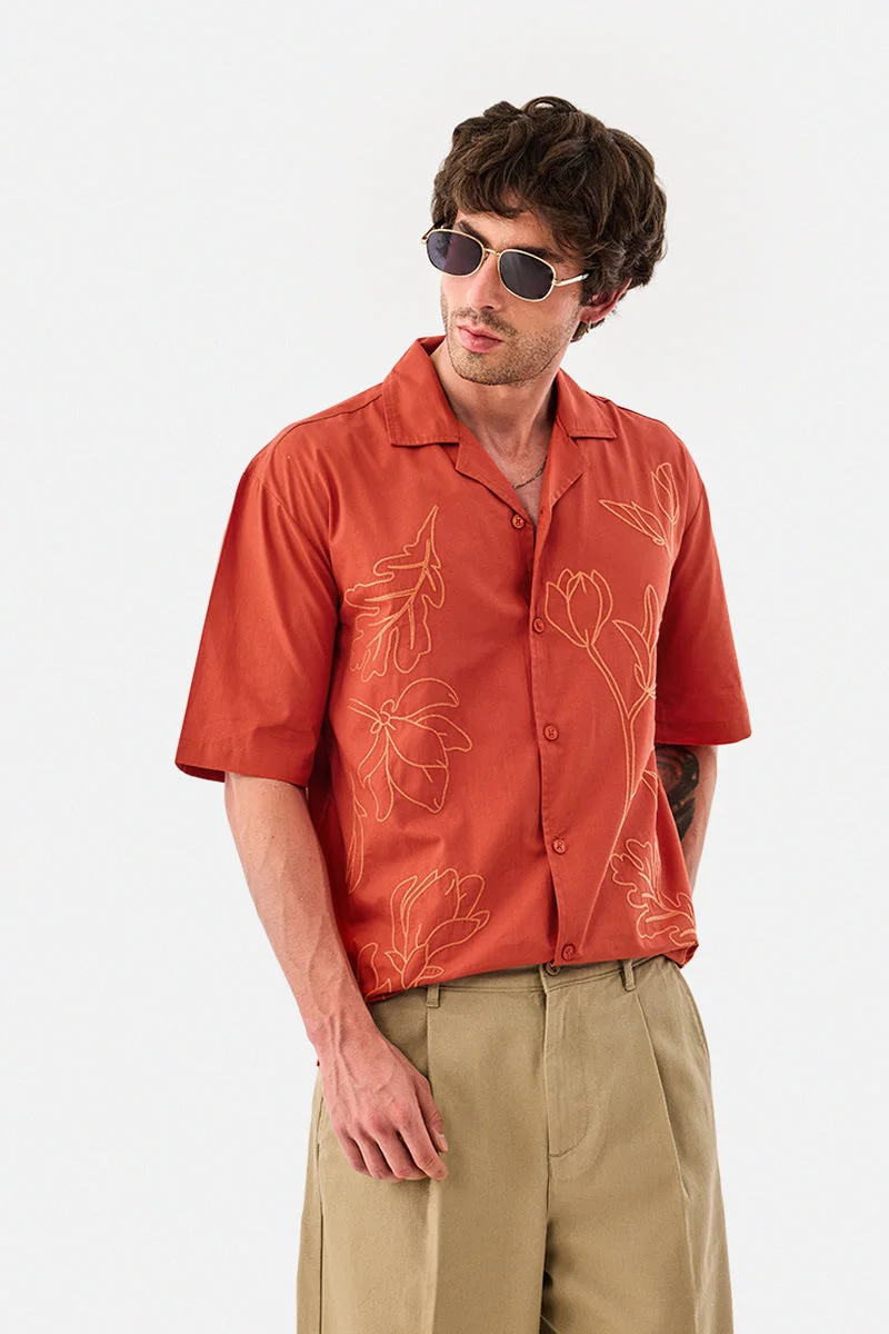 SNITCH Embroidered Box Fit Shirt