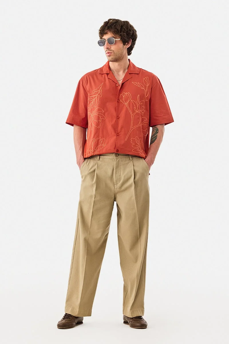 SNITCH Embroidered Box Fit Shirt