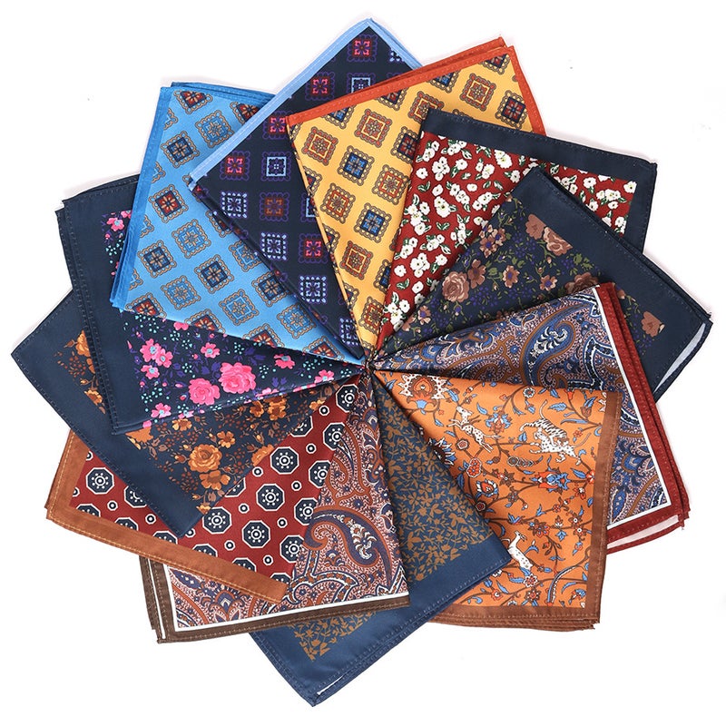 Fashion Joker Men'S Suit Pocket Square Square Square Square Dress Business Casual Vintage Printed Handkerchief Breast Square - Image 3