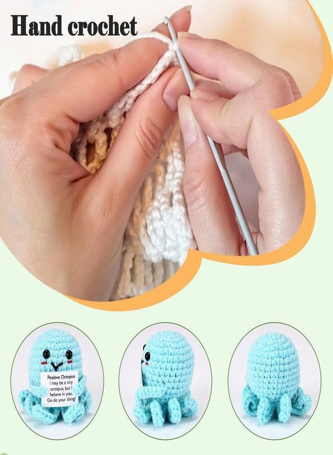 RovyFota Cute Crochet Animal,Teacher Appreciation,Sister Birthday Gifts,Positive Crochet Animals-Thank You Gifts for Women (Positive Octopus) - Image 3