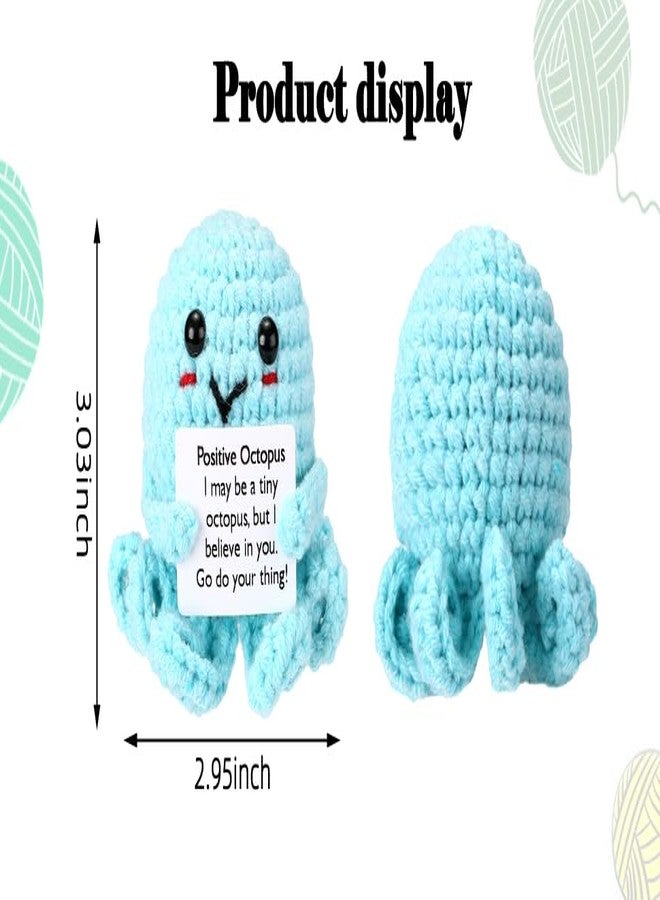 RovyFota Cute Crochet Animal,Teacher Appreciation,Sister Birthday Gifts,Positive Crochet Animals-Thank You Gifts for Women (Positive Octopus) - Image 2