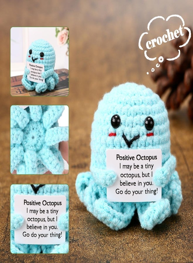 RovyFota Cute Crochet Animal,Teacher Appreciation,Sister Birthday Gifts,Positive Crochet Animals-Thank You Gifts for Women (Positive Octopus) - Image 5