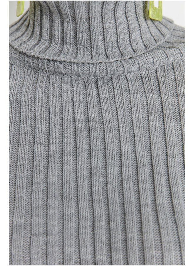 trendyol Sweater - Gray - Regular fit  - Image 4
