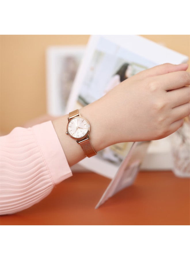Julius Women's Watch Lightweight Luxury Trendy Fashion Versatile Minimalist Style Quartz Rose Gold Ja-1120b - Image 3