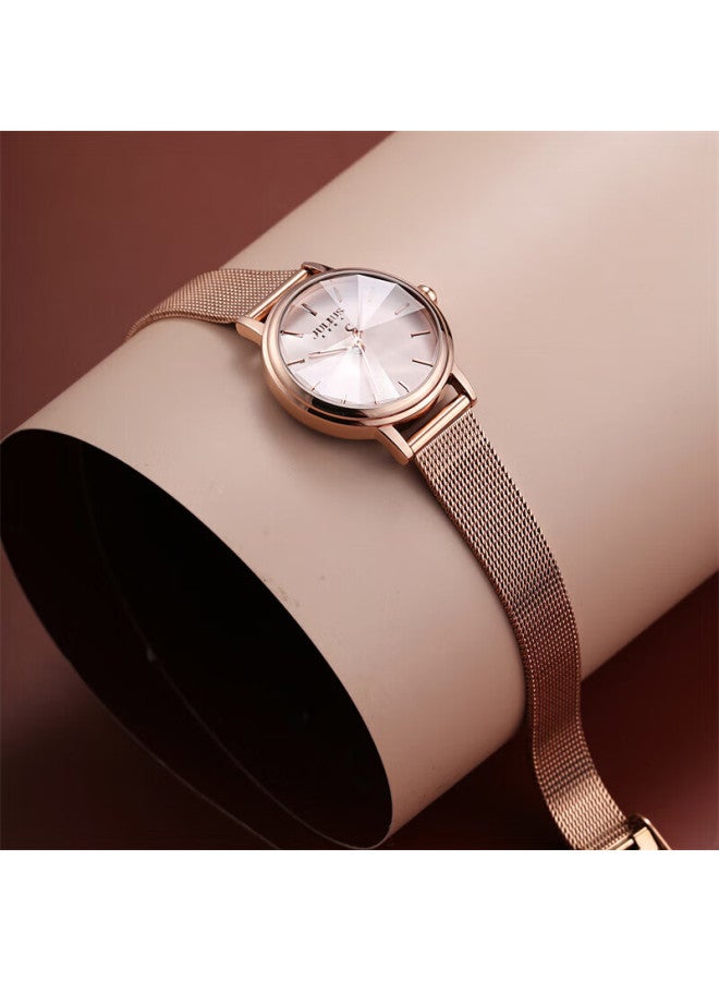 Julius Women's Watch Lightweight Luxury Trendy Fashion Versatile Minimalist Style Quartz Rose Gold Ja-1120b - Image 1