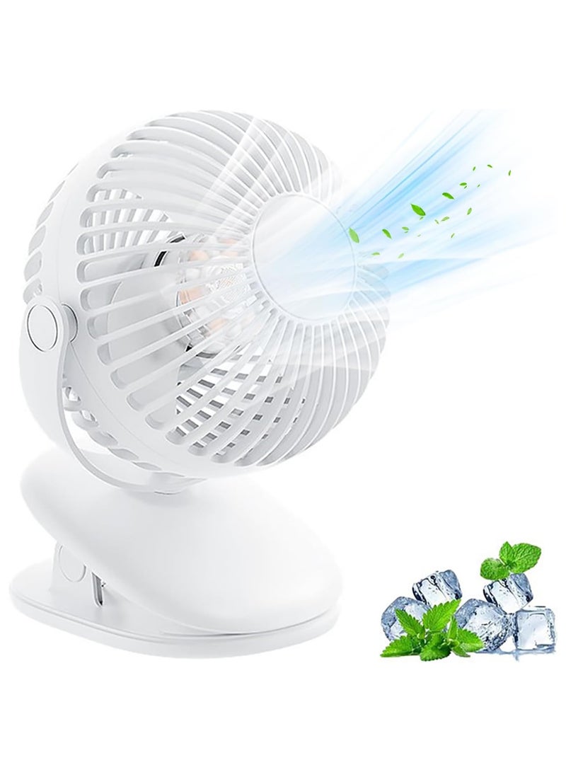 AUTOYSUR Portable fan,desk Fan, table Fan with Led Light, 3 Speeds Air Circulator Fan silent, Desktop Fan USB Powered, Built-in Battery, Personal Fan for Home, Bedroom, Office - Image 1