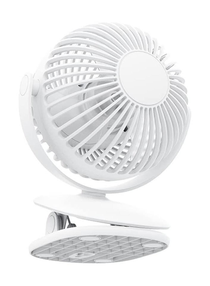 AUTOYSUR Portable fan,desk Fan, table Fan with Led Light, 3 Speeds Air Circulator Fan silent, Desktop Fan USB Powered, Built-in Battery, Personal Fan for Home, Bedroom, Office - Image 5