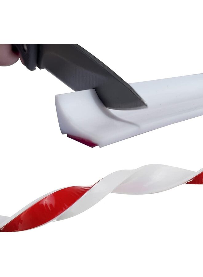 THEWHITESHOP 39Inch Shower Threshold Water Dam Barrier,Shower Dam Water Stopper for Frameless Shower Door Bottom,Silicone Sink Splash Guard for Kitchen Bathroom,Corner Shower Water Guard for Bathtub - Image 2