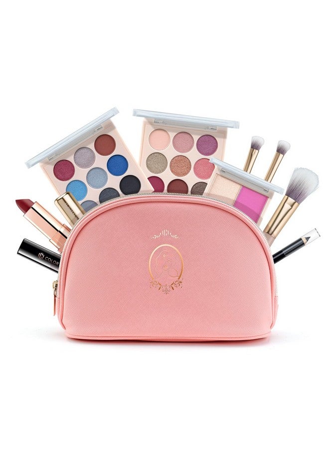 كولور_نيمف مجموعة مكياج للمبتدئين، مجموعة مستحضرات تجميل كاملة للمبتدئين للفتيات المراهقات مع لوحة ظلال العيون وأحمر الشفاه وقلم الشفاه وقلم تحديد العيون وفرشاة الماسكارا وحقيبة محمولة - Image 1