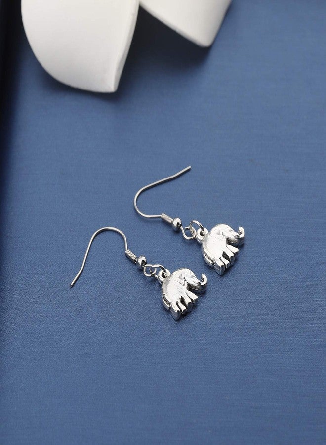 MYOSPARK Lovely Mini Elephant Pendant Drop Dangle Earrings - Animal Theme Lucky Elephant Jewelry For Women - Image 4
