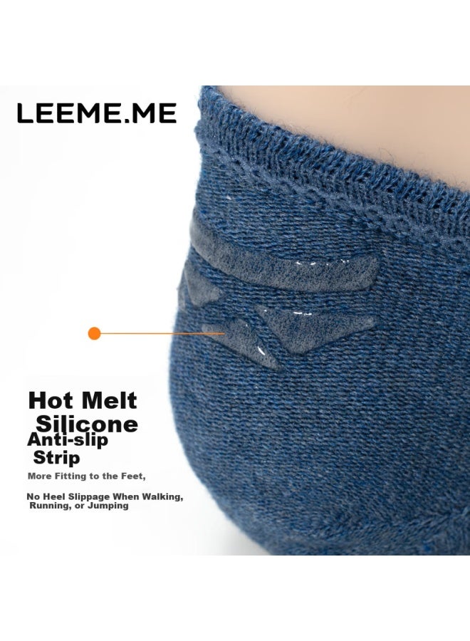 Leeme.me Grain Rice socks Men Men's Socks Breathable Boat Socks Non-slip Short Socks Men 6 White One Size - Image 1