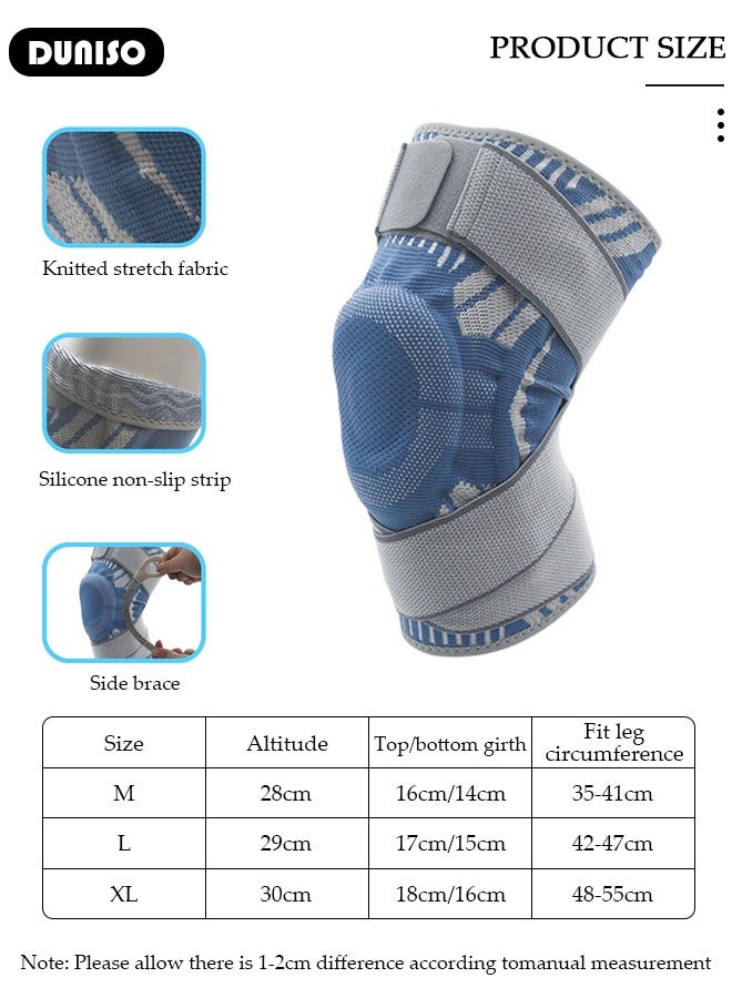 DUNISO Professional Knee Pad Knee Brace with Side Stabilizers and Patella Gel Pads Adjustable Compression Knee Support Braces for Knee Pain Meniscus Tear ACL MCL Arthritis Joint Pain Relief Injury Recovery - Image 4