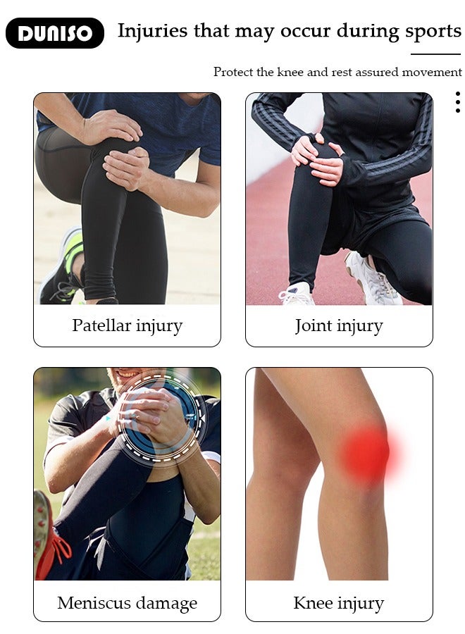 DUNISO Professional Knee Pad Knee Brace with Side Stabilizers and Patella Gel Pads Adjustable Compression Knee Support Braces for Knee Pain Meniscus Tear ACL MCL Arthritis Joint Pain Relief Injury Recovery - Image 2