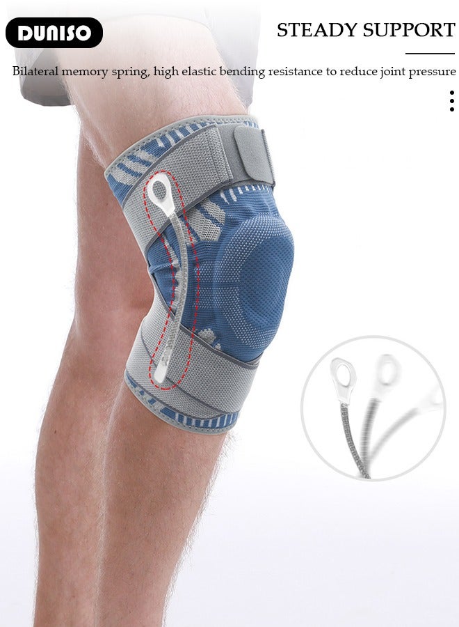 DUNISO Professional Knee Pad Knee Brace with Side Stabilizers and Patella Gel Pads Adjustable Compression Knee Support Braces for Knee Pain Meniscus Tear ACL MCL Arthritis Joint Pain Relief Injury Recovery - Image 5
