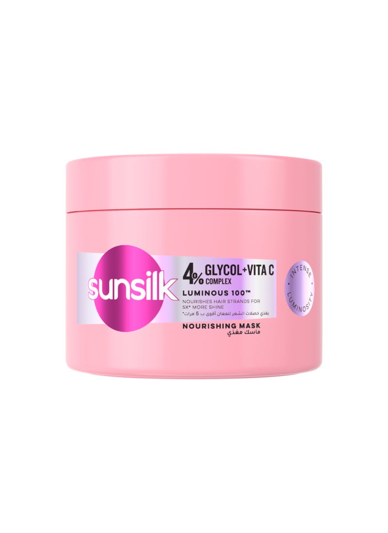 Sunsilk Nourishing Mask Luminous100 Nourishes Hair Strands For 5X More Shine 220ml - Image 1