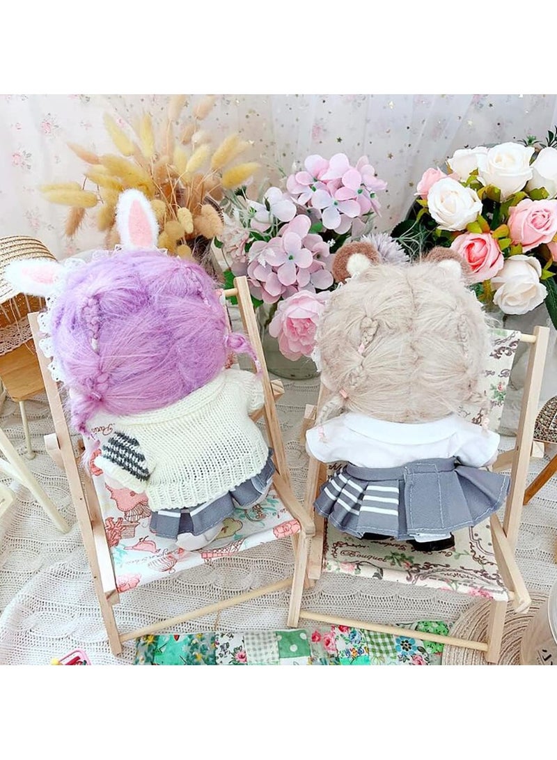 20cm plush doll dress sweater white shirt tie jk skirt 8 inch kpop filled doll costume - Image 3