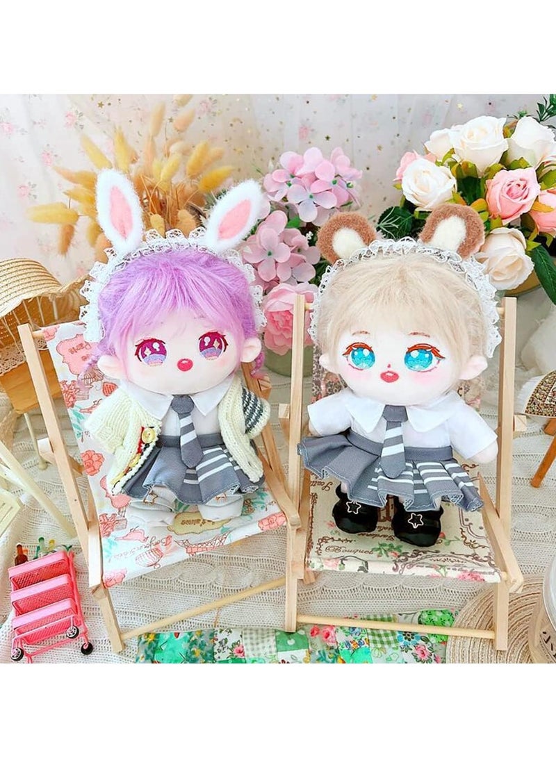 20cm plush doll dress sweater white shirt tie jk skirt 8 inch kpop filled doll costume - Image 4